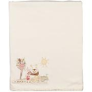 Disney Loved by Nature Winnie the Pooh Cotbed Blanket, Natural