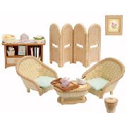 Sylvanian Families Willow Hall Conservatory Living Room Furniture Set