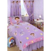 Dora the Explorer Duvet Cover and Pillowcase Swirl Design Bedding