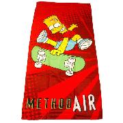 Simpsons Towel Bart 'Method Air' Design Printed