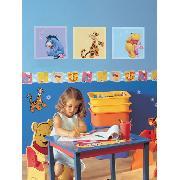 Winnie the Pooh Wall Stickers Art Squares 3 Large Pieces