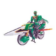 Green Mystic Speeder with Power Ranger Figure