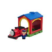 Thomas and Friends - Drive Away Talking James and Engine Shed